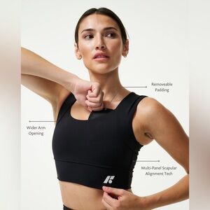 NWT Black FORME Power+ Bra Padded Posture Sports Bra